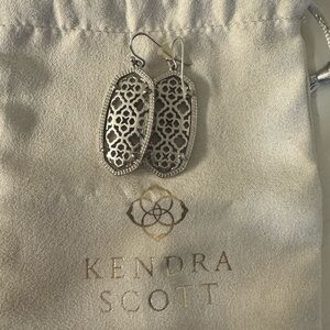 Kendra Scott Silver Lattice Earrings